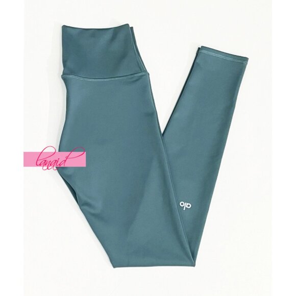 Alo High-Waist Airlift Leggings Teal Agate Hi-Rise Waisted Tights Skinny Pants M - Picture 5 of 9